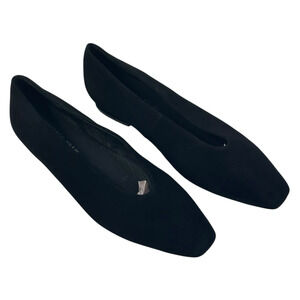 Chelsea Crew Black Label Slick Black Suede Ballet Flat Size 38/US 7-7.5 New $119